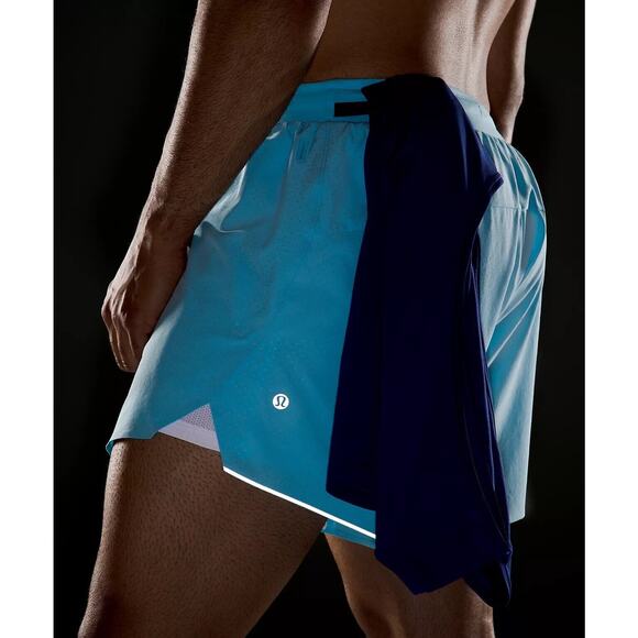 Lululemon Men Size M Fast Free Lined Short 6" BCHI Blue Chill NWT $88 - Picture 6 of 10